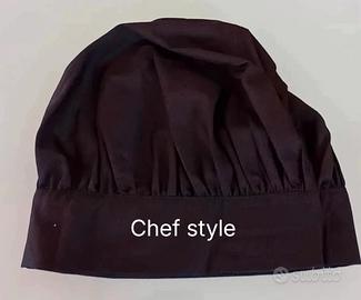 Cappello chef unisex nero taglia unica Giblor's nu