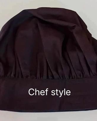 Cappello chef unisex nero taglia unica Giblor's nu