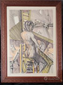 Quadro stile antico “Nudo” di Attardi