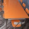 tavolo-cucina-vintage-formica-arancione