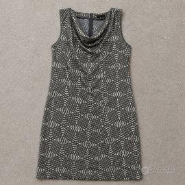 Peserico Abito Smanicato Donna Geometrico Grigio L