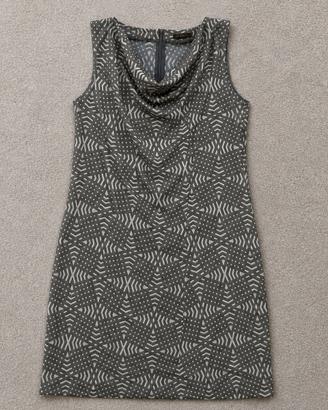 Peserico Abito Smanicato Donna Geometrico Grigio L