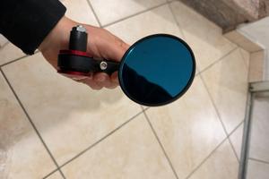 Specchietti Bar End Moto universali nero/rosso