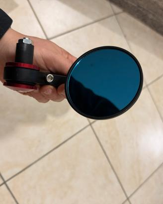 Specchietti Bar End Moto universali nero/rosso