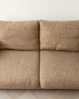 Divano Chateau d’Ax, 2 posti maxi beige in tessuto