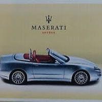 Maserati spyder 2001/2007 manuale uso e manutenzio