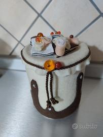 Barattolo decorato a mano 