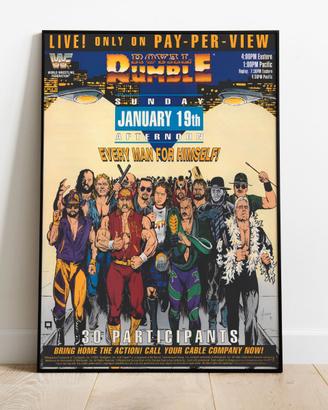 #078 - Poster Locandina WWE WWF Royal Rumble 1992