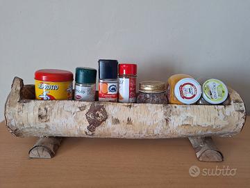 Porta spezie, porta tisane, artigianale in legno