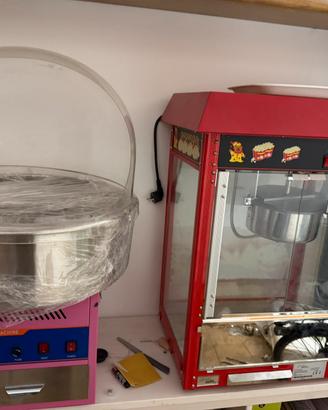 Macchina pop-corn e zucchero filato
