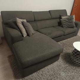 Divano Angolare con Penisola – Grigio Antracite