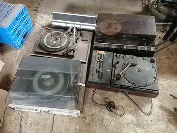 lotto giradischi da riparare / restaurare / rotti