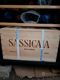 3 casse sassicaia 2019+2020+2021 regettate