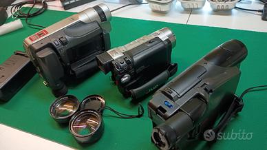 3 Videocamere per pezzi di ricambio 