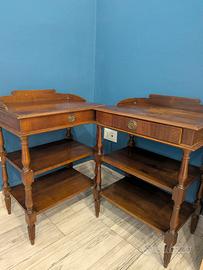 COPPIA TAVOLINI, COMO', LIBRERIA IN LEGNO
