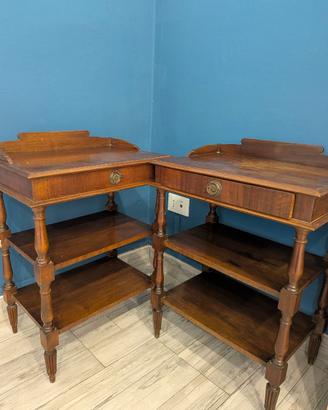 COPPIA TAVOLINI, COMO', LIBRERIA IN LEGNO