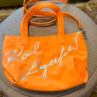 Karl Lagerfeld : borsa cottone piccola arancione