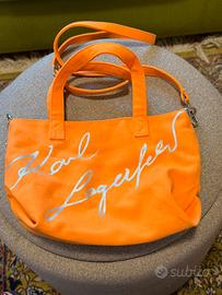 Karl Lagerfeld : borsa cottone piccola arancione