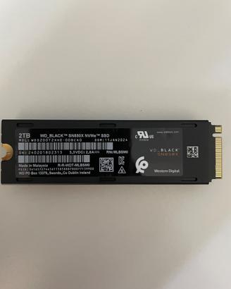 Ssd 2tb sn850x wd black