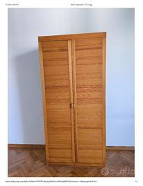 armadio ikea in legno chiaro