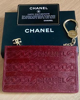 Chanel portafoglio portachiavi da donna originale.