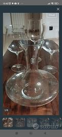 14 calici (tre misure diverse)+ Decanter 