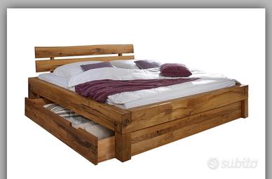 Letto matrimoniale  legno massello