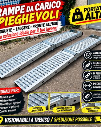 rampe professionali 500kg pieghevoli