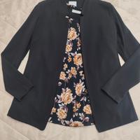 Set donna giacca nera + blusa S