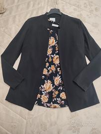 Set donna giacca nera + blusa S