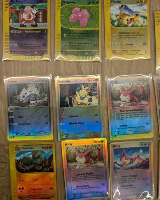 set 29 carte Pokemon vintage holo/reverse 99-04