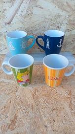 Lotto 4 Tazze MUG Peanuts Linus Sally + Tema Mare