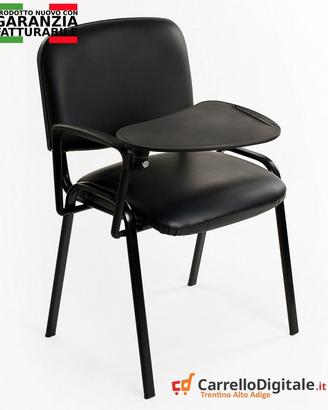 Sedie riunione ecopelle nera + Ribaltina scrittoio