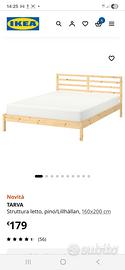 Letto matrimoniale completo di rete e materasso 