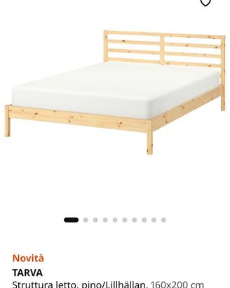 Letto matrimoniale completo di rete e materasso 