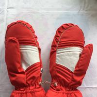 Guanti vintage muffole invernali rosse Dolomite