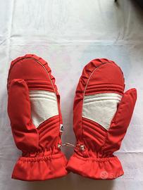 Guanti vintage muffole invernali rosse Dolomite