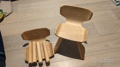 sedie plantoys in legno naturale 