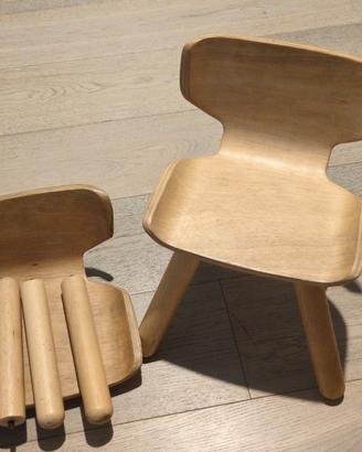 sedie plantoys in legno naturale 