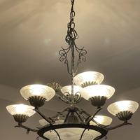 Lampadario antico ferro battuto