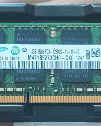 sodimm DDR3 4GB  12800S 1600MHz retrocompatibile