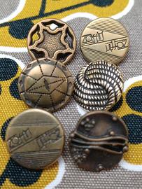 bottoni vintage in metallo 