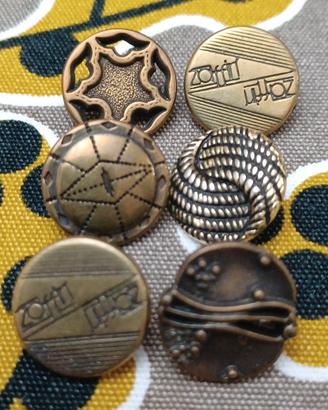 bottoni vintage in metallo 