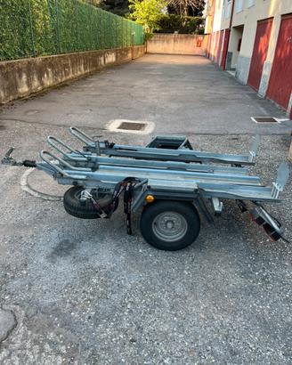 Carrello portamoto 3 corsie Ellebi