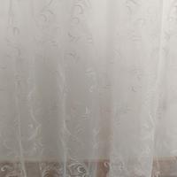 Tenda in tulle ricamato cm. 300x295 colore bianco