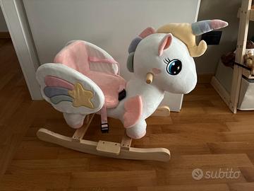 FUNLIO Rainbow cavallo a dondolo unicono