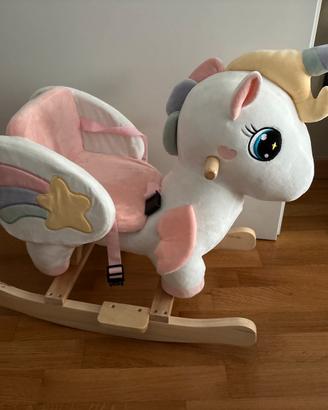 FUNLIO Rainbow cavallo a dondolo unicono