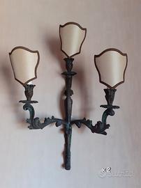 coppia appliques in bronzo