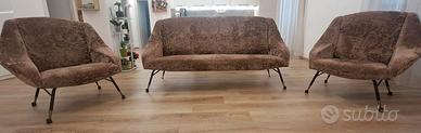 Salotto anni '60 divano + 2 poltrone vintage