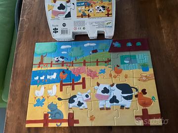 Puzzle 24 pezxi animali fattoria +3 anni